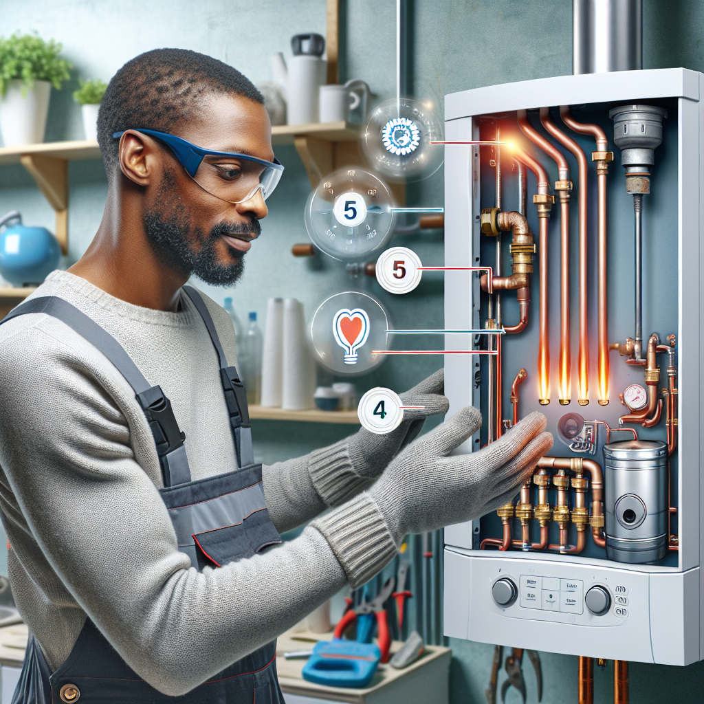 Heating engineer in Arbroath performing expert boiler maintenance, highlighting top five benefits of new boiler installation and repair services in Angus.